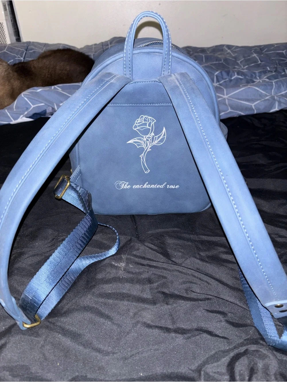 Beauty & the Beast Floral Stained-Glass Style Women’s Backpack